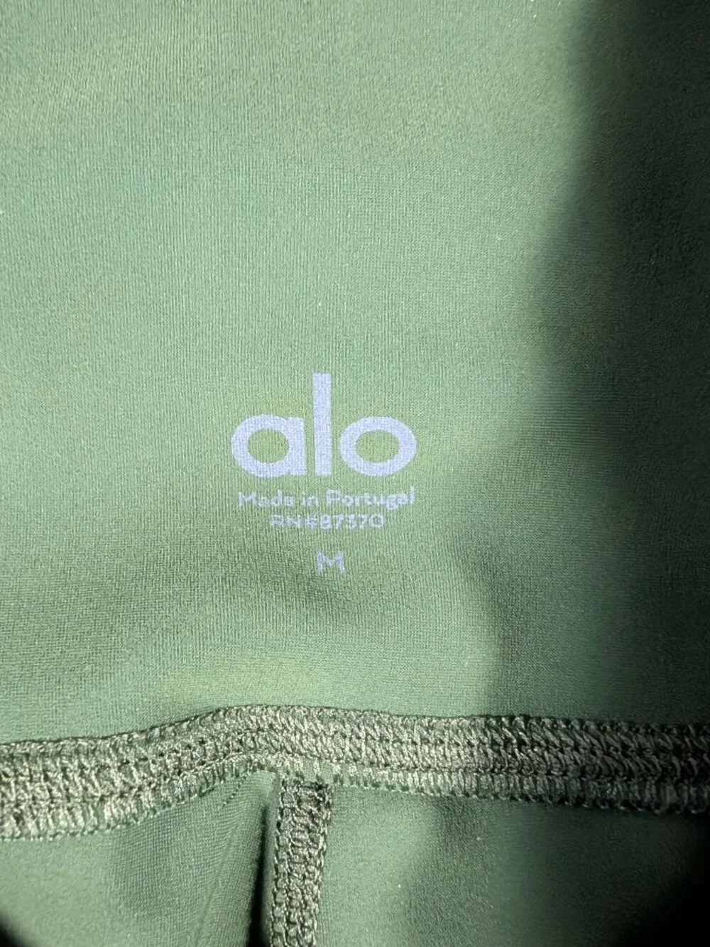 Alo Yoga High Waist Ripped Warrior Legging Hunter Green Pants Size M, 1268